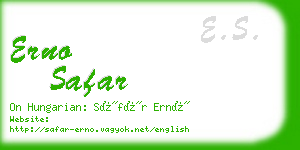 erno safar business card